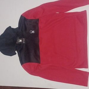 Spyde 1/4 Zip  Size-M Hoodie Red/Black NWT